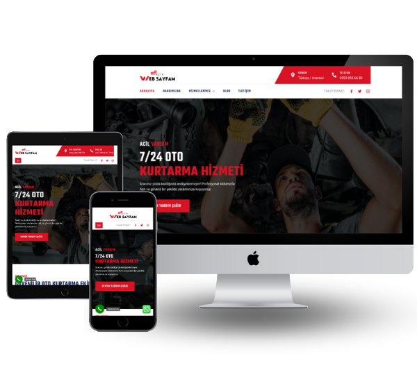 Oto Kurtarma Hazır Web Sitesi 1